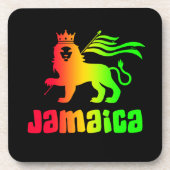 Jamaica Rasta Lion Getränkeuntersetzer (Vorderseite)