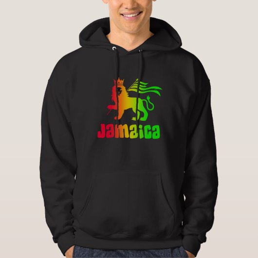 Jamaica Rasta Lion Hoodie (Vorderseite)
