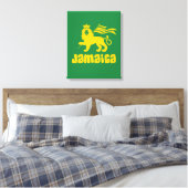 Jamaica Rasta Lion Leinwanddruck (Insitu (Schlafzimmer))