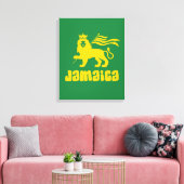 Jamaica Rasta Lion Leinwanddruck (Insitu (Wohnzimmer))