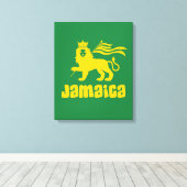 Jamaica Rasta Lion Leinwanddruck (Insitu (Holzboden))