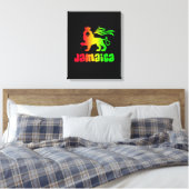 Jamaica Rasta Lion Leinwanddruck (Insitu (Schlafzimmer))