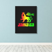 Jamaica Rasta Lion Leinwanddruck (Insitu (Holzboden))