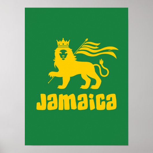 Jamaica Rasta Lion Poster (Vorne)