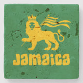 Jamaica Rasta Lion Steinuntersetzer (Vorderseite)