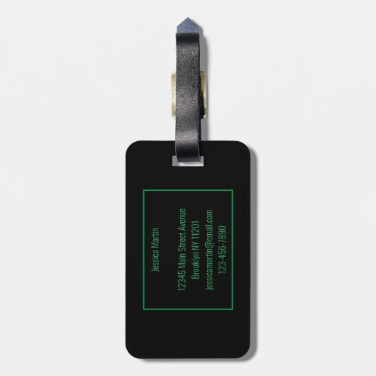 Jamaica Rasta Owl Gepäckanhänger (Rückseite vertikal)