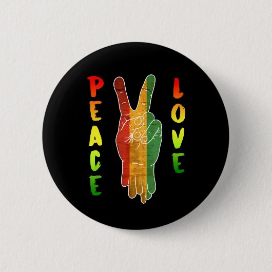 Jamaica Reggae Music Rasta Pride Peace Liebe Button (Vorderseite)