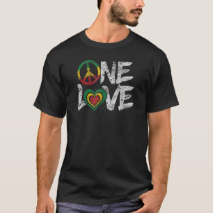 Jamaica Reggae Rasta Eine Liebe T-Shirt