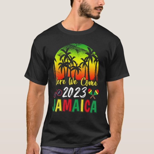 Jamaica Reise 2023 Hier kommen wir Familie Wieders T-Shirt (Vorderseite)