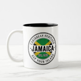 Jamaica-Reisepass-Stempel | Karibisches Erbe Zweifarbige Tasse