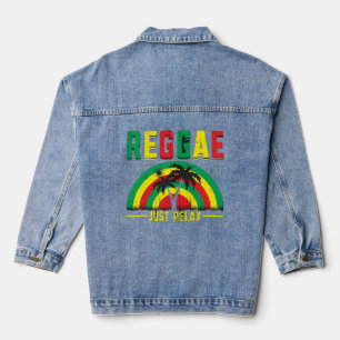 Jamaica Retro Vintag Watercolor Sport Jamaica F Jeansjacke