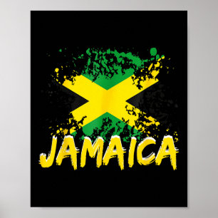 Jamaica Retro Vintag Watercolor Sport Jamaica F Poster