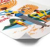 Jamaica Retro Vintage Travel Poster (Ecke)