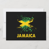 Jamaica Retro Wasserfarben Jamaikanische Flagge Einladung (Vorderseite)