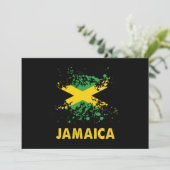 Jamaica Retro Wasserfarben Jamaikanische Flagge Einladung (Stehend Vorderseite)