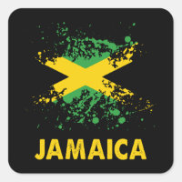 Jamaica Retro Wasserfarben Jamaikanische Flagge