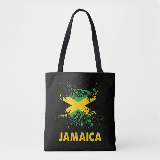 Jamaica Retro Wasserfarben Jamaikanische Flagge Tasche (Vorderseite)