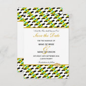 JAMAICA Rett Date Wedding Celebration Einladung (Vorne/Hinten)