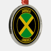 Jamaica Round Emblem Ornament Aus Metall (Rechts)
