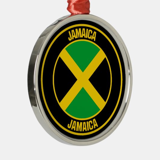 Jamaica Round Emblem Ornament Aus Metall (Rechts)