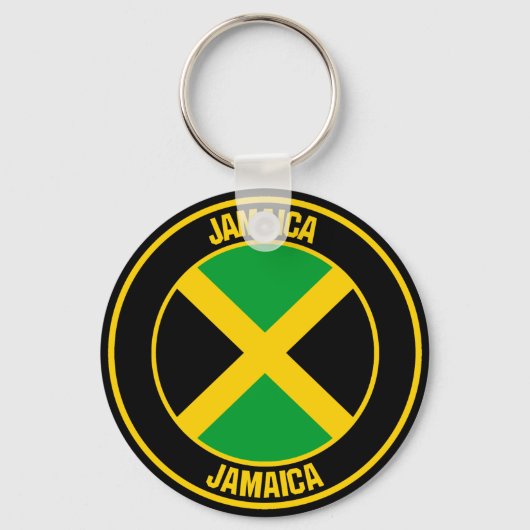 Jamaica Round Emblem Schlüsselanhänger (Vorderseite)