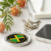 Jamaica Round Emblem Schlüsselanhänger (Seite)