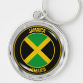 Jamaica Round Emblem Schlüsselanhänger (Vorne)