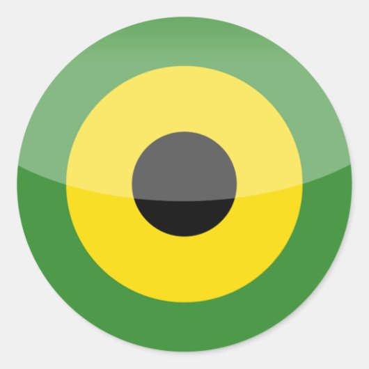 Jamaica Runder Aufkleber (Vorderseite)