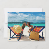 JAMAICA Save the Date Leinenpapier (Rückseite)