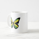 Jamaica-Schmetterlingsflagge Kaffeetasse (Vorderseite Links)
