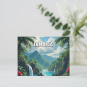 Jamaica schöne Bucht Postkarte (Stehend Vorderseite)