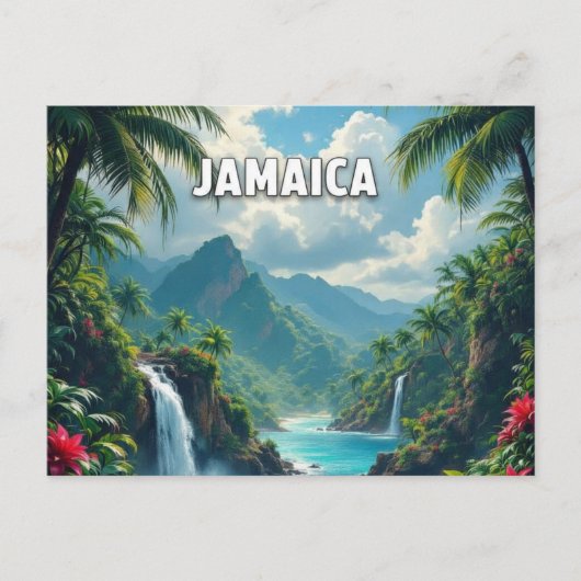 Jamaica schöne Bucht Postkarte (Vorderseite)