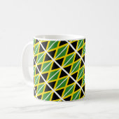 JAMAICA Scripting Patriotic White Jamaican Flag Kaffeetasse (Vorderseite Links)