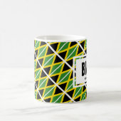 JAMAICA Scripting Patriotic White Jamaican Flag Kaffeetasse (Mittel)