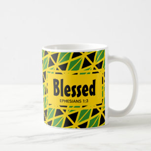 JAMAICA Scripting Patriotic Yellow Jamaican Flag Kaffeetasse