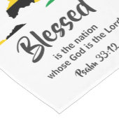 JAMAICA Seligen Nation Christlich Scripting Kurzer Tischläufer (Ecke)