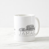 Jamaica Skyline Stylized Skyline Coffee Tasse (VorderseiteRechts)