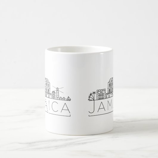 Jamaica Skyline Stylized Skyline Coffee Tasse (Mittel)