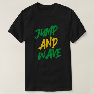 Jamaica Soca Jump and Wave Jamaican Flag Colors T-Shirt