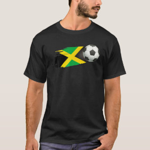 Jamaica Soccer Ball Jamaica Flag Jersey - Jamaikan T-Shirt
