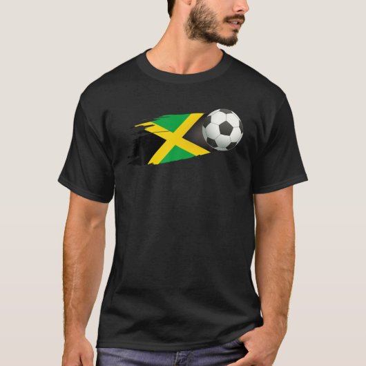 Jamaica Soccer Ball Jamaica Flag Jersey - Jamaikan T-Shirt (Vorderseite)