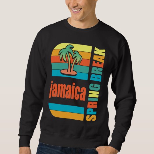 Jamaica Spring Break High School Retro Beach Graph Sweatshirt (Vorderseite)