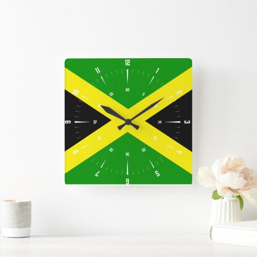 Jamaica square wall clock quadratische wanduhr (Zuhause)