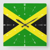 Jamaica square wall clock quadratische wanduhr (Vorderseite)