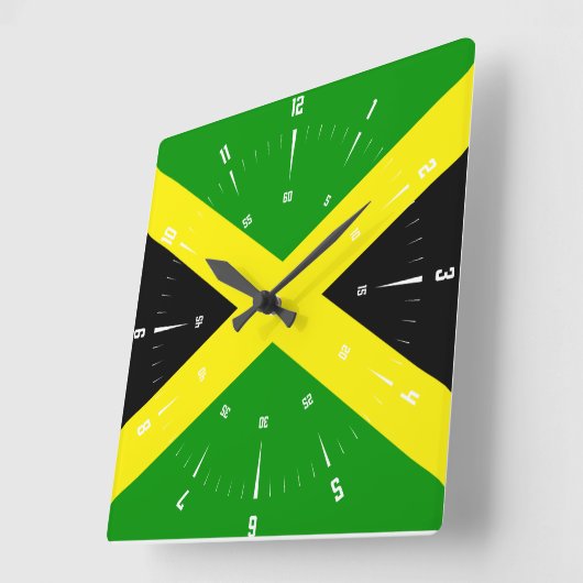 Jamaica square wall clock quadratische wanduhr (Winkel)