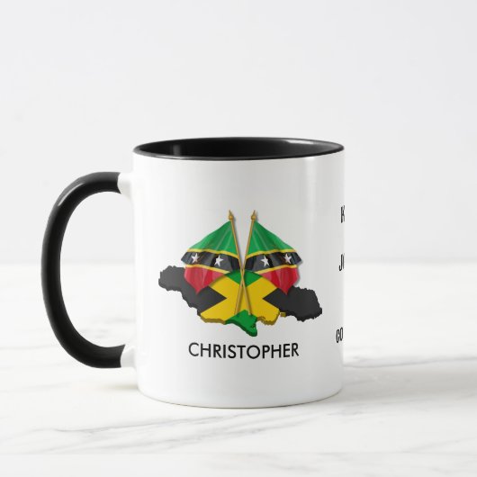 JAMAICA ST KITTS Personalisiert Tasse (Links)