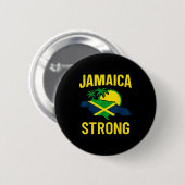 Jamaica Strong I Love Jamaican Flag Heart Women Me Button (Vorne & Hinten)