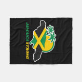 Jamaica Strong I Love Jamaican Flag Heart Women Me Fleecedecke (Vorderseite (Horizontal))