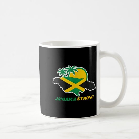 Jamaica Strong I Love Jamaican Flag Heart Women Me Kaffeetasse (Rechts)