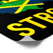 Jamaica Strong I Love Jamaican Flag Heart Women Me Poster (Ecke)